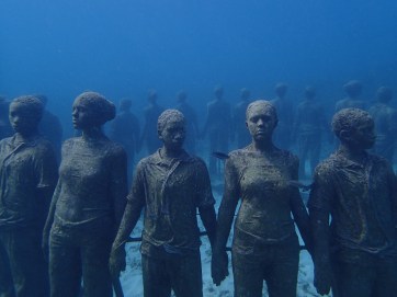 Underwater sculpture garden in Grenada