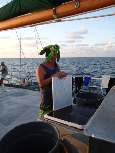 Just a normal day giving a dive briefing to our passengers.  